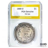 1888-O Morgan Silver Dollar PGA G Hot Lips