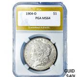 1904-O Morgan Silver Dollar PGA MS64