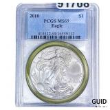 2010 Silver Eagle PCGS MS69