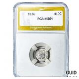1836 Capped Bust Half Dime PGA MS64