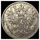 1917S Finland Silver 50 Pennia