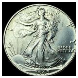 1945 Walking Liberty Half Dollar GEM BU