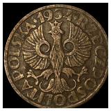 1934 Poland Bronze 2 Grosze