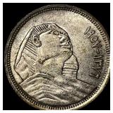 1957 [1376] Egypt Silver 5 Piastres