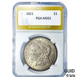 1921 Morgan Silver Dollar PGA MS63