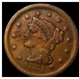 1851 Braided Hair Large Cent CLOSELY  UNCIRCULATE