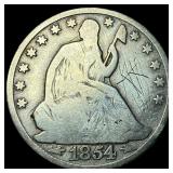 1854-O Silver Half Dollar NICELY CIRCULATED