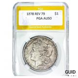 1878 REV79 Morgan Silver Dollar PGA AU50