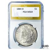 1884-O Morgan Silver Dollar PGA MS64