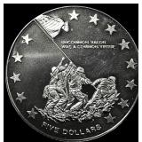 2001 Liberia Copper Nickel 5 Dollars