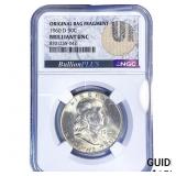 1960-D Franklin Half Dollar NGC BU