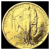 1926 Gold $2.50 Sesquicentennial Quarter  Eagle U