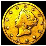 1850 Gold $1 Liberty Head Type 1 NEARLY  UNCIRCUL