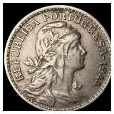 1944 Portugal Copper Nickel 50 Centavos