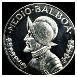 1969 Panama Silver 1/2 Balboa