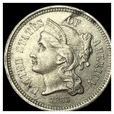 1868 Nickel Three-Cent Piece CLOSELY UNCIRCULATED