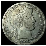 1900-S Silver Barber Half Dollar LIGHTLY  CIRCULA