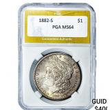 1882-S Morgan Silver Dollar PGA MS64