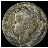 1900 Curacao Silver 1/4 Gulden