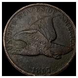 1857 Flying Eagle Cent ABOUT UNCIRCULATED