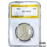 1821 Capped Bust Half Dollar PGA MS62