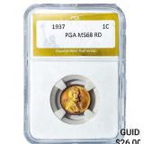 1937 Wheat Cent PGA MS68 RD