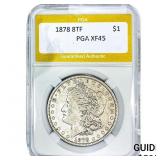 1878 8TF Morgan Silver Dollar PGA XF45