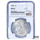 1889 Morgan Silver Dollar NGC MS62