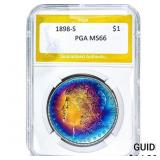 1898-S Morgan Silver Dollar PGA MS66