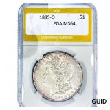 1885-O Morgan Silver Dollar PGA MS64
