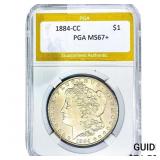 1884-CC Morgan Silver Dollar PGA MS67+