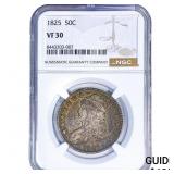 1825 Capped Bust Half Dollar NGC VF30