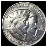 1924 Silver Huguenot-Walloon Half Dollar GEM BU