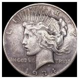 1934-S Silver Peace Dollar LIGHTLY CIRCULATED