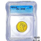 1871-S $5 Gold Half Eagle ICG AU58