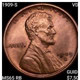 1909-S VDB Wheat Cent GEM BU