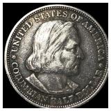 1893 Silver Columbian Half Dollar NEARLY UNCIRCULA