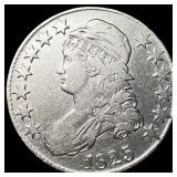 1825 Capped Bust Half Dollar ABOUT UNCIRCULATED
