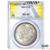 1891-CC Morgan Silver Dollar ANACS MS62