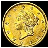 1853 Gold $1 Liberty Head GEM BU