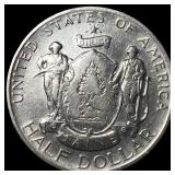 1920 Silver Maine Centennial Half Dollar ABOUT UNC