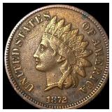 1872 Indian Head Cent ABOUT UNCIRCULATED