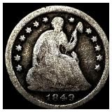 1849-O Silver Seated Liberty Half Dime LIGHTLY CIR
