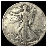 1938-D Silver Walking Liberty Half Dollar LIGHTLY