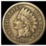 1860 Indian Head Cent ABOUT UNCIRCULATED