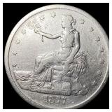1877 Trade Dollar NEARLY UNCIRCULATED