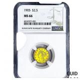 1905 $2.50 Gold Quarter Eagle NGC MS66