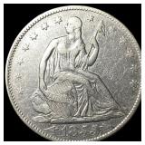 1855 Seated Liberty Half Dollar CLOSELY UNCIRCULAT