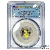 2021-W 1/10oz $5 Gold Eagle Type 1 PCGS PR69 DCAM