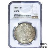 1888-S Morgan Silver Dollar NGC AU58